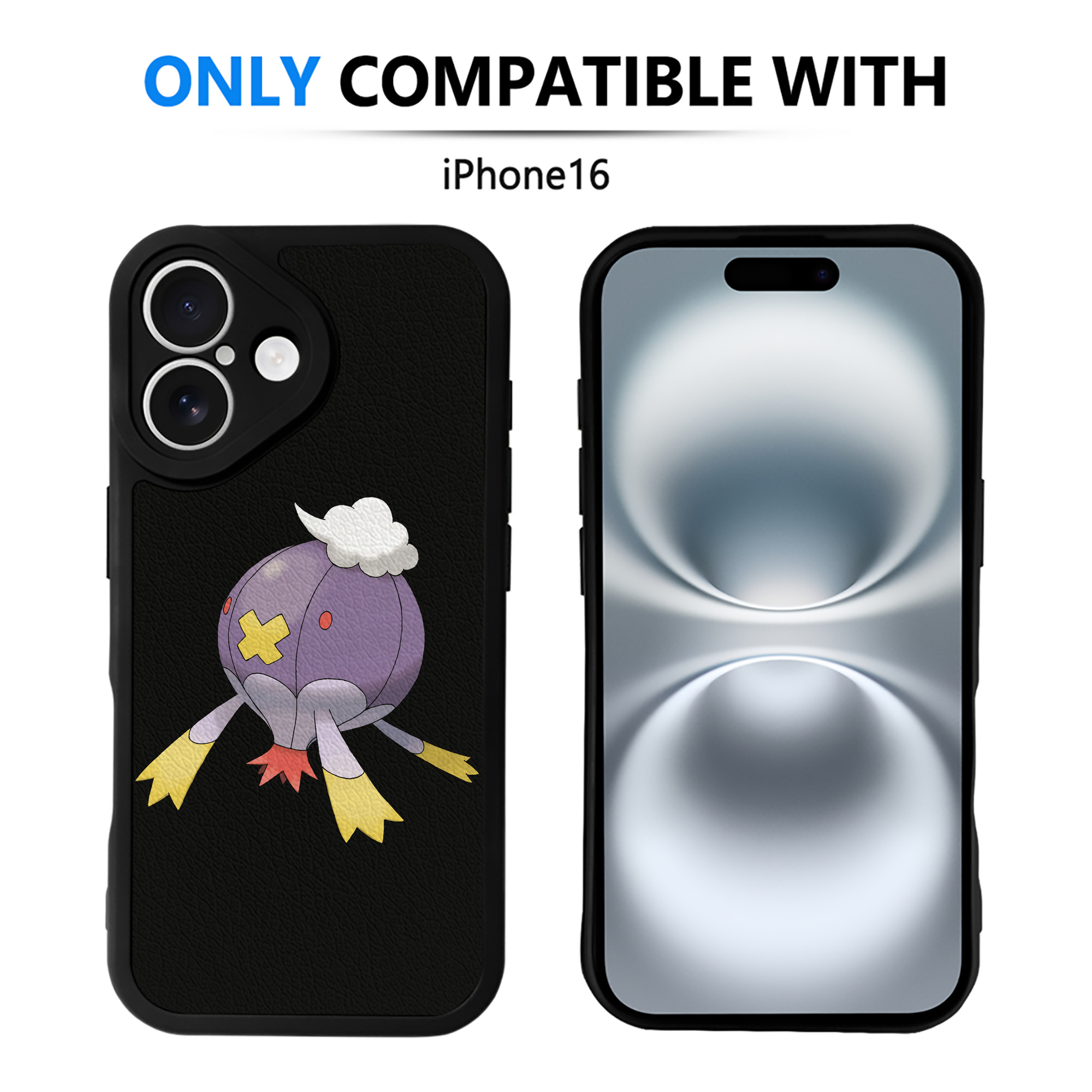 （画像用） ポケットモンスター Pokémon 【iPhone 16シリーズ対応】シリコンスマホケース（レザー調） 材質：シリコン